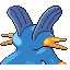 Generation III sprite of Swampert, viewed from behind